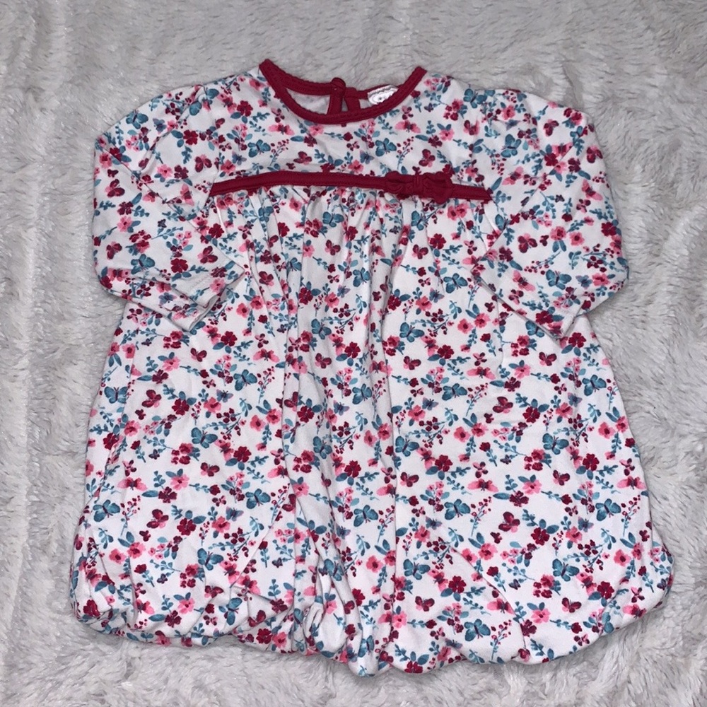 (3 for $10) George 3-6 month white long sleeve Floral top